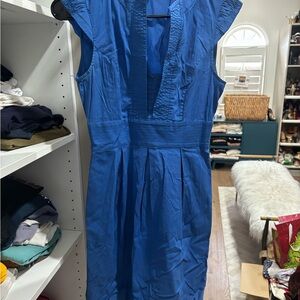 BCBG Blue Dress with cap sleeves